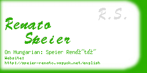 renato speier business card